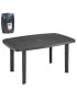 MESA OVAL FARO 3001 A ANTRACITE 140X90CM