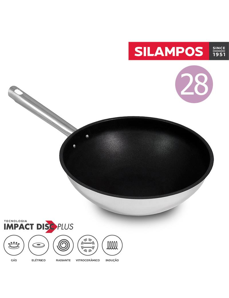 WOK  SL KLASSY 28CM ANTIAD. INOX 18/10