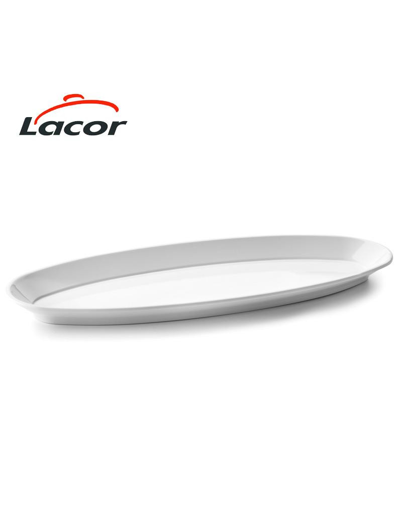 TRAVESSA PEIXE LACOR 63589 CLASSIC BRANCO 57X22CM MELAMINA