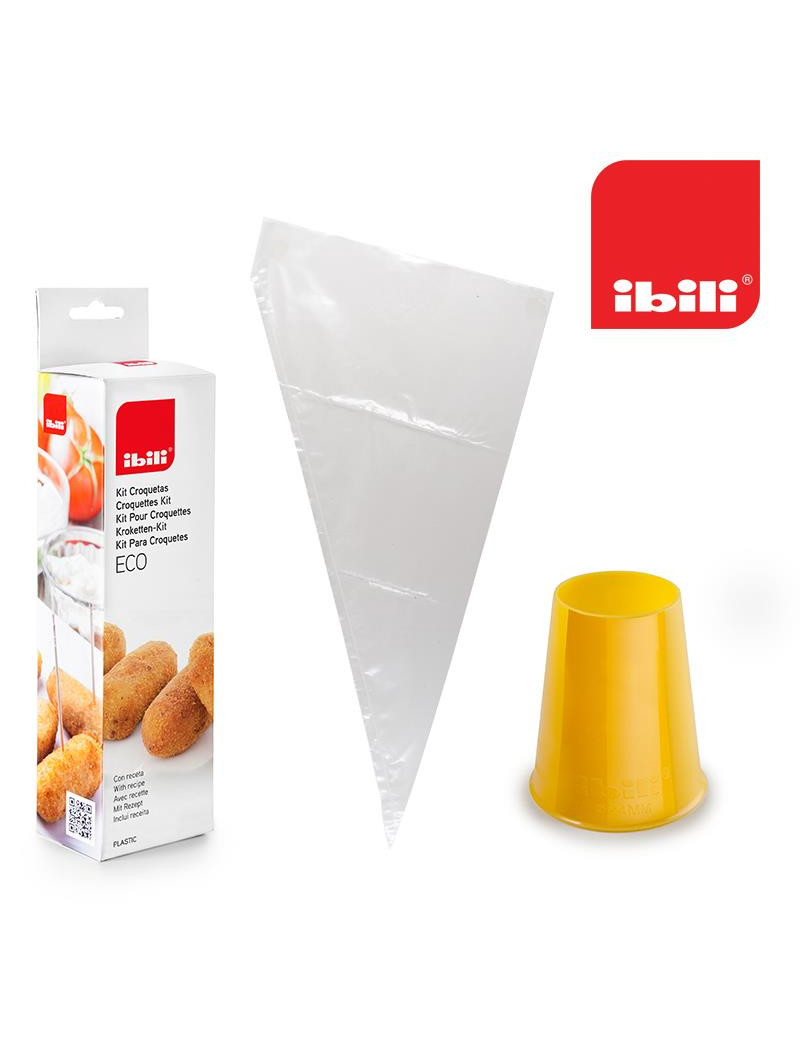 KIT CROQUETES IBILI 781810 ECO 1BOQ+10 SACOS 55X24CM PLST