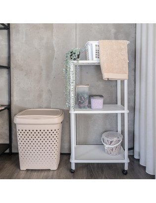 ESTANTE CD 3068 BECLASSIC 3 PRAT. C/RODAS 50X30X97CM PLST