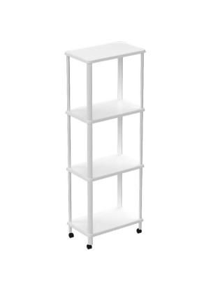 ESTANTE CD 3432 BECLASSIC 4 PRAT. C/RODAS 50X30X139CM PLST
