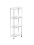ESTANTE CD 3432 BECLASSIC 4 PRAT. C/RODAS 50X30X139CM PLST
