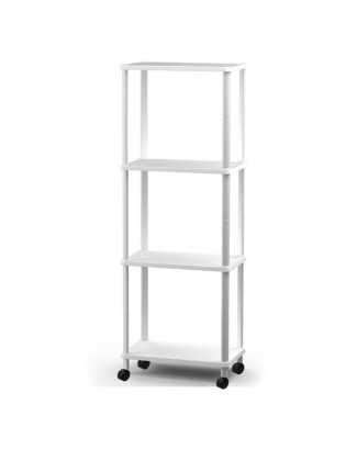 ESTANTE CD 3432 BECLASSIC 4 PRAT. C/RODAS 50X30X139CM PLST