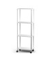ESTANTE CD 3432 BECLASSIC 4 PRAT. C/RODAS 50X30X139CM PLST