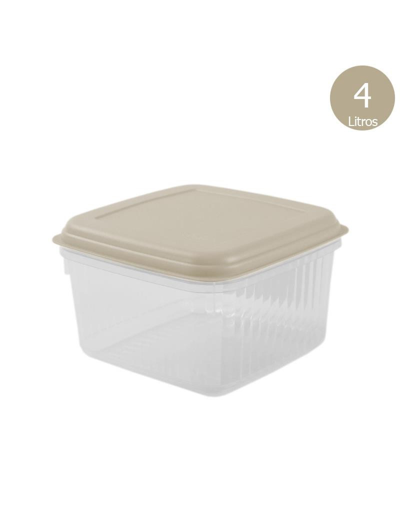 CAIXA HERMETICA CD 2440 BECLASSIC BEGE QUAD. 4L PLST