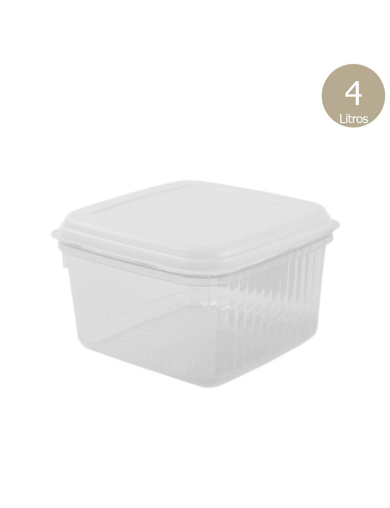 CAIXA HERMETICA CD 2440 BECLASSIC BRANCO QUAD. 4L PLST