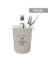 PORTA TALHERES CD 2499 BECLASSIC PRETO 12,5X13,2CM PLST