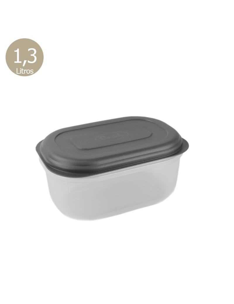 CAIXA HERMETICA CD 2550 BECLASSIC CINZA OVAL 1,3L PLST