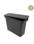CAIXA ARRUMAÇAO CD 3063 BECLAS DECO PRETO 8L 14X34X24,5CM