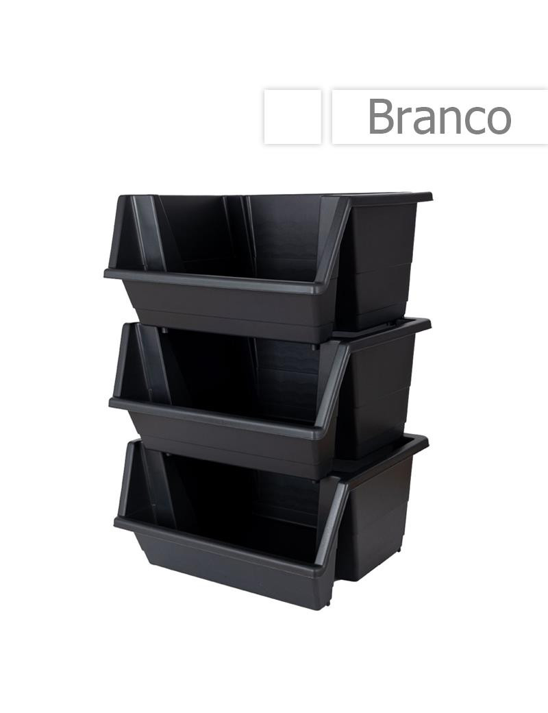 CESTO MULTIUSOS CD 3465 BECLASSIC BRANCO CONJ.3 45X38X66CM