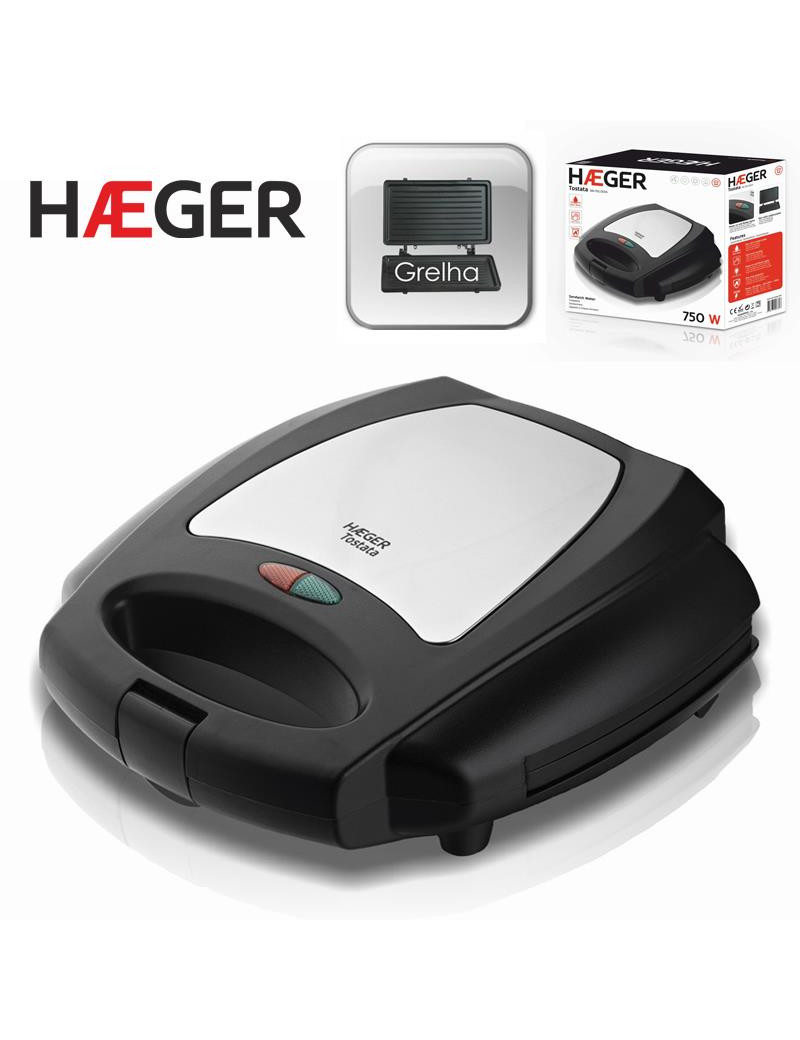 SANDUICHEIRA HAEGER TOSTATA SM-75G.003A PRETA 750W