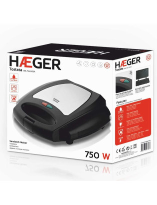 SANDUICHEIRA HAEGER TOSTATA SM-75G.003A PRETA 750W