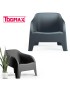 POLTRONA 185 PETRA ANTRACITE 79X76,5X70CM PLST