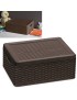 CAIXA ARRUMAÇAO 381 DECORA C/TAMPA CASTANHA 38X30X15CM PLST