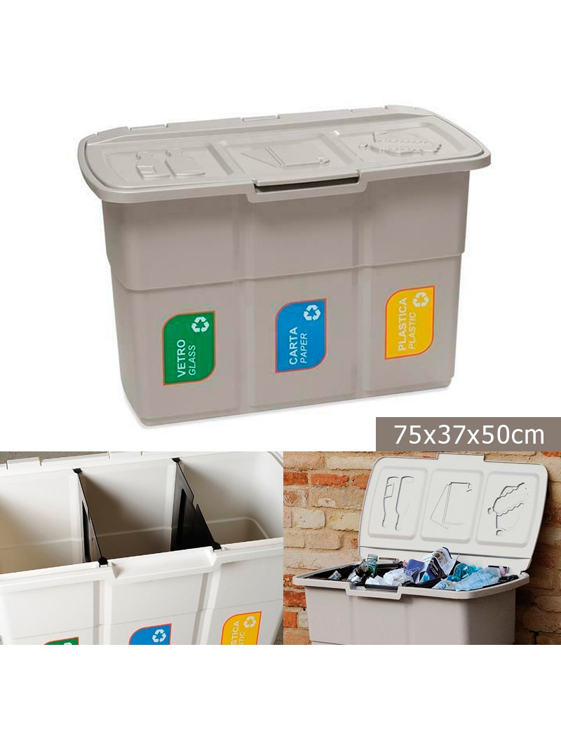 BALDE LIXO DEA 433 ECOPAT ECOPONTO 75L TORTORA