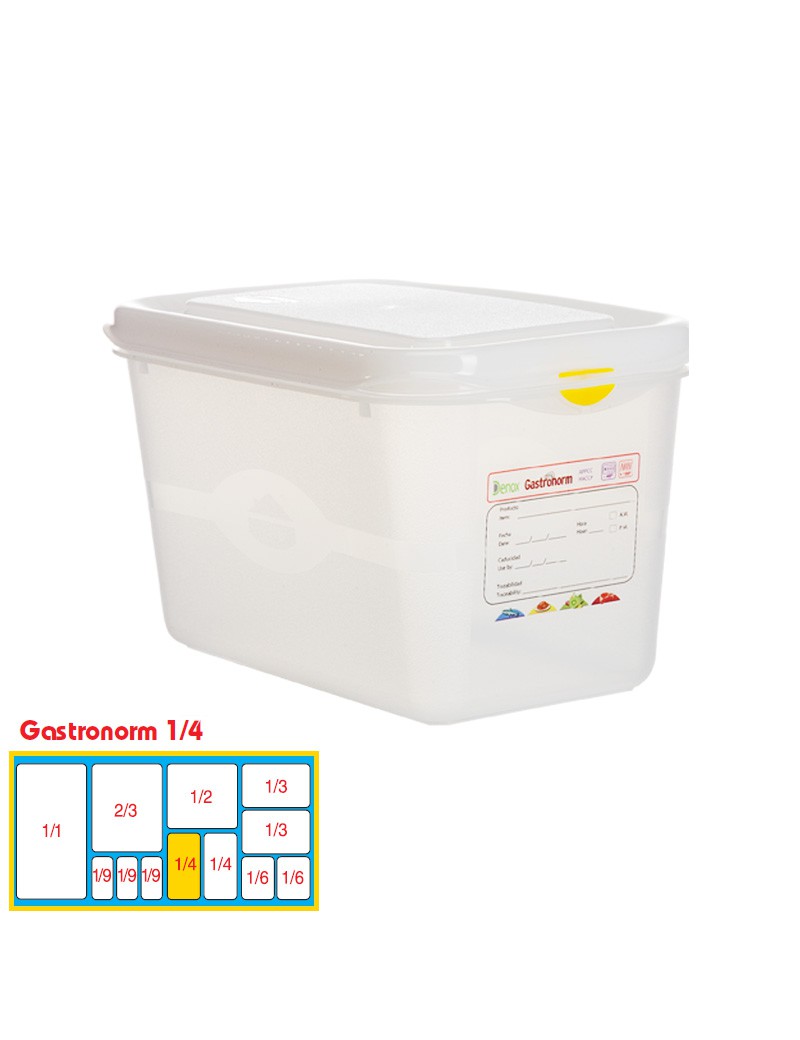 CAIXA HERMETICA DENOX 12420 GASTRONORM 1/4 X150MM TRANSP
