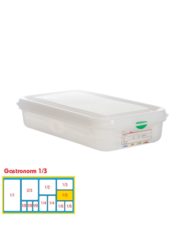 CAIXA HERMETICA DENOX 12430 GASTRONORM 1/3 X65MM TRANSPARENT