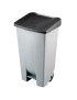 CONTENTOR LIXO DENOX 23400 120L C/TP PRETA PEDAL+RODAS