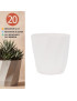 VASO CD 3673 LOTUS BRANCO 20CM PLST