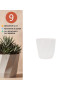 VASO CD 3675 LOTUS BRANCO Ø9CM PLST