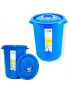 BALDE LIXO PL 45L AZUL C/TAMPA ECOPONTO
