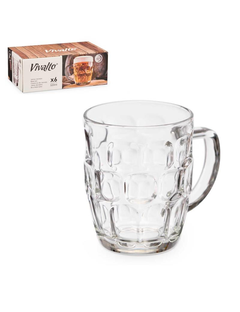 CANECA CERVEJA 84570  52CL CONJ.6 VIDRO