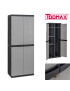 ARMARIO 301 BIOS MIDI PRETO/TORTORA 65X37X165CM PLST