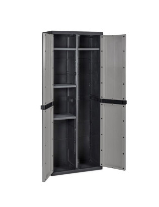 ARMARIO 301 BIOS MIDI PRETO/TORTORA 65X37X165CM PLST