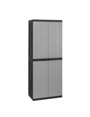 ARMARIO 301 BIOS MIDI PRETO/TORTORA 65X37X165CM PLST