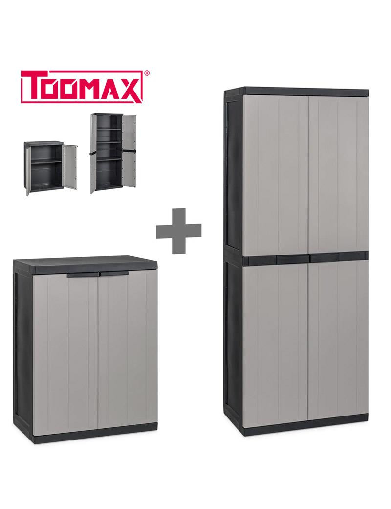 CONJ.2 ARMARIO 303 (300+302) BIOS MIDI PRETO/TORT. 85/165CM