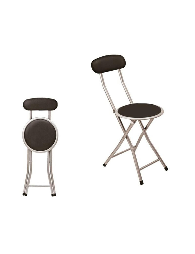 CADEIRA 135485 ALMOFADADA DOBRAVEL PRETA