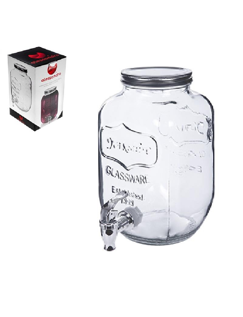 FRASCO 107944 C/TORNEIRA 3,8L 15X26CM VIDRO