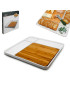 BANDEJA APERITIVO FIH 336 C/DIV. 28,5X28,5CM PORCEL/BAMBU