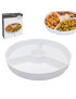BANDEJA APERITIVO FIH 914 C/DIVISORIAS Ø25,5CM PORCELANA