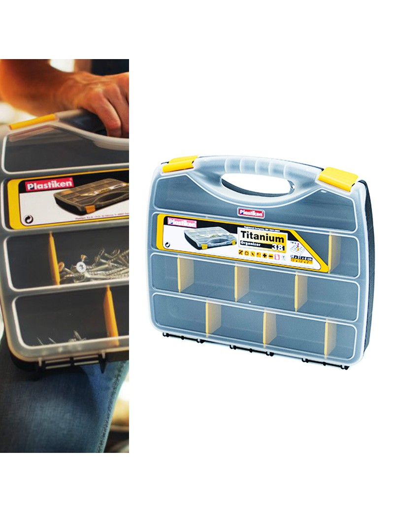 ORGANIZADOR TITANIUM 80038 PRETO 38X31X6CM PLST