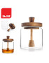 FRASCO MEL IBILI 700400 VIDRO C/TAMPA+COLHER MAD. 0,5L