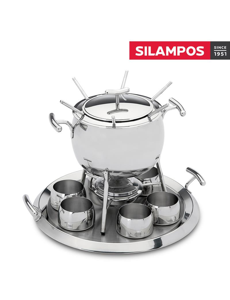 FONDUE SL YUMI COMPLETO Ø18CM 6 TAÇAS INOX18/10