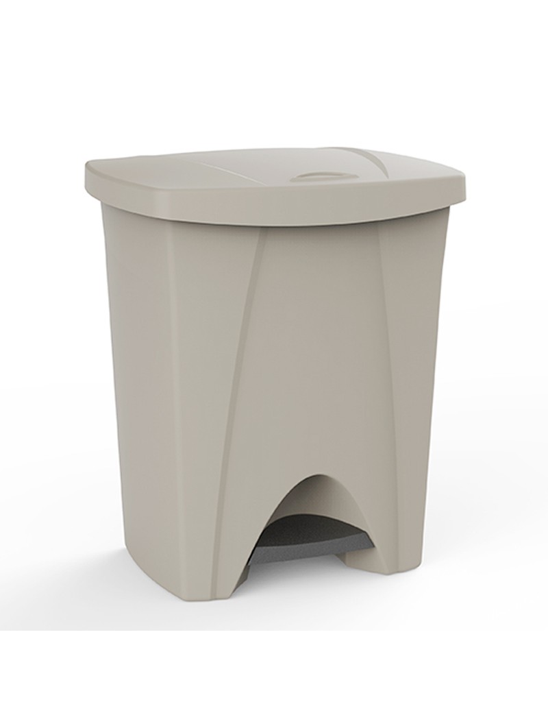 BALDE LIXO NATURE 6425 ECRU 25L C/PEDAL PLST