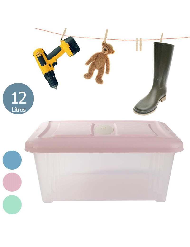 CAIXA ARRUMAÇAO CD 1358 COLORS UGO BOX M 12L 39X29,5X17CM