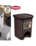 BALDE LIXO 30102 ELEGANCE CASTANHO 6L 20,5X20,5X28CM PLST
