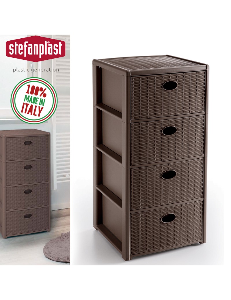 ARMARIO 30401 ELEGANCE TORTORA 4 GAVETAS 40X40X80CM PLST