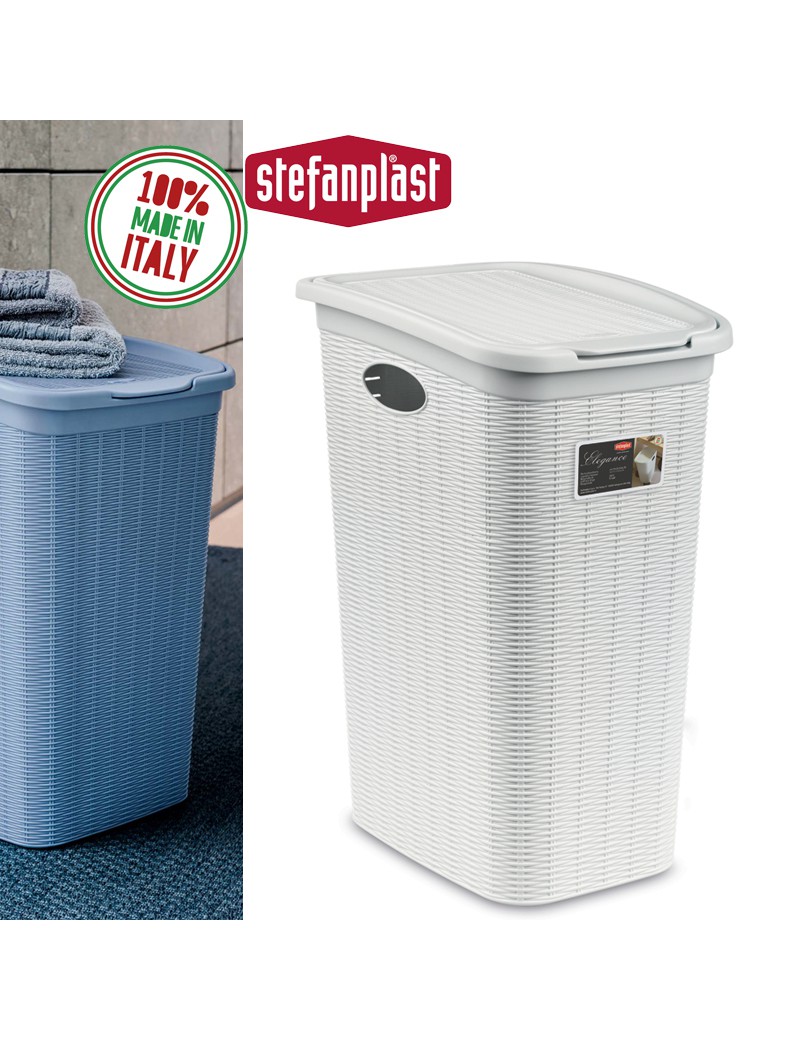 CESTO ROUPA 30500 ELEGANCE BRANCO 36L 39X28,5X54,5CM PLST