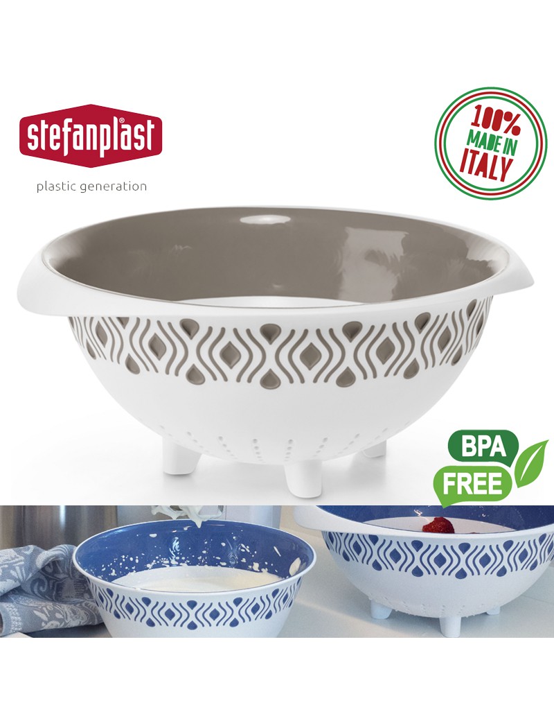 ESCORREDOR LEGUMES TOSCA 55250 BRANCO/TORTORA 31X28X13CM