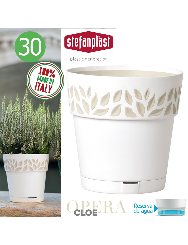 VASO 94150 CLOE BRANCO 30X29CM PLST