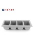 PORTA TALHERES HENDI GN 1/1 552308 CINZA 4 DIV. 53X32,5X10