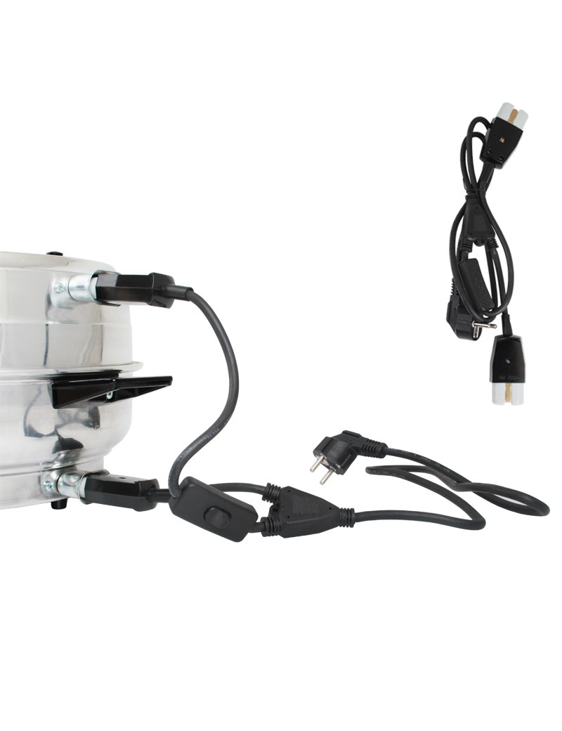 CABO LIGAÇAO H05RNF DUPLO C/INTERRUPTOR 130CM ELETRICO PRETO