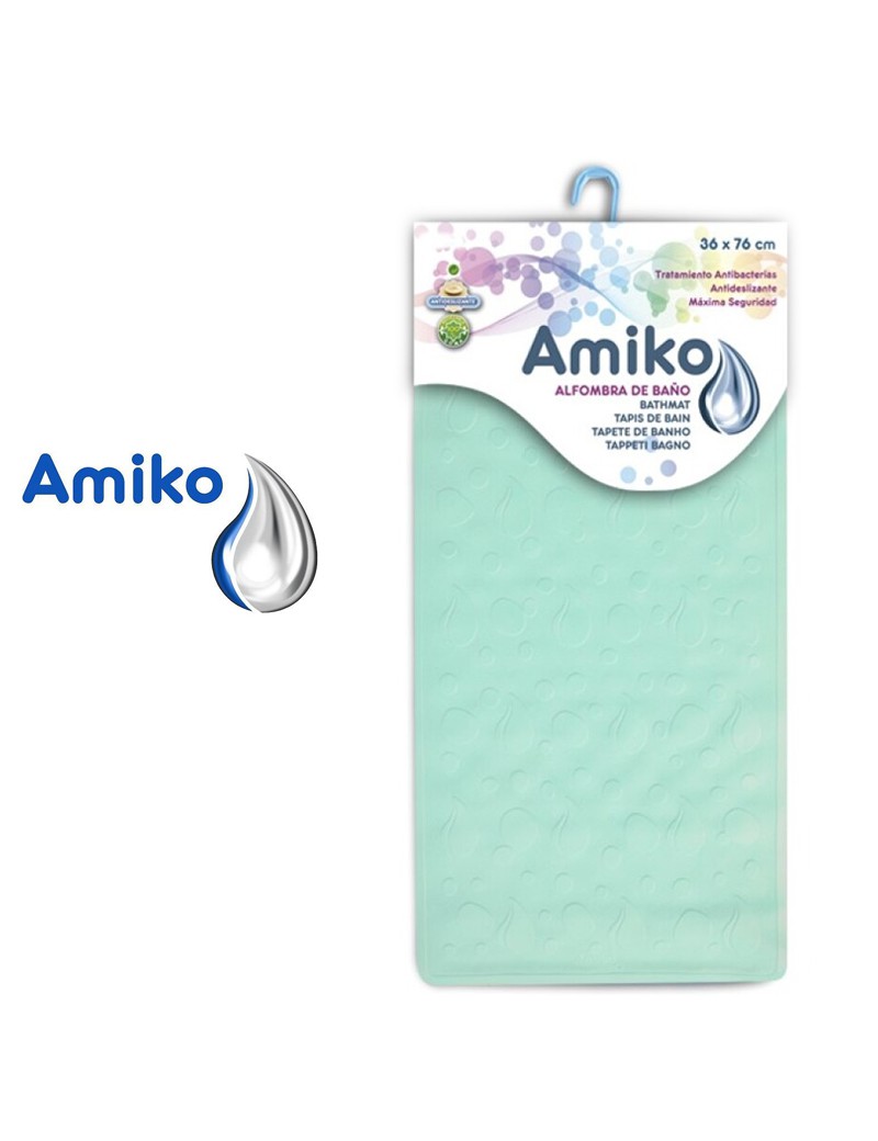 TAPETE BANHEIRA AMIKO 2520 VERDE MENTA 36X76CM BORRACHA