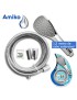 CONJUNTO CHUVEIRO AMIKO 4365 TIRRENO 3 PEÇAS INOX 1,5M