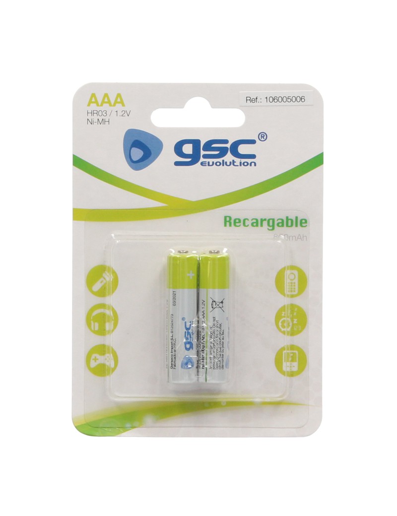 PILHA GSC 6005006 EVOLUTION LR3 (AAA) BL2 RECARREGAVEL